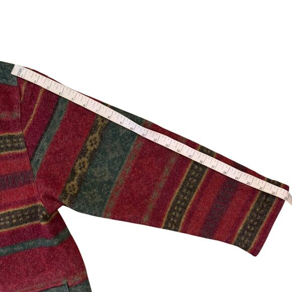 Vintage 90’s Wool Blanket Barn Eddie Bauer Jacket Women’s S Cottage Prairie Art - Picture 10 of 12